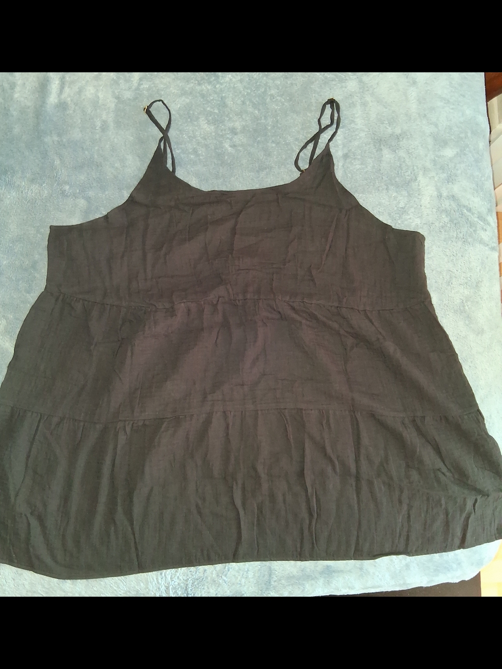 Wild fable PLUS Black Tiered Spaghetti Strap Cami